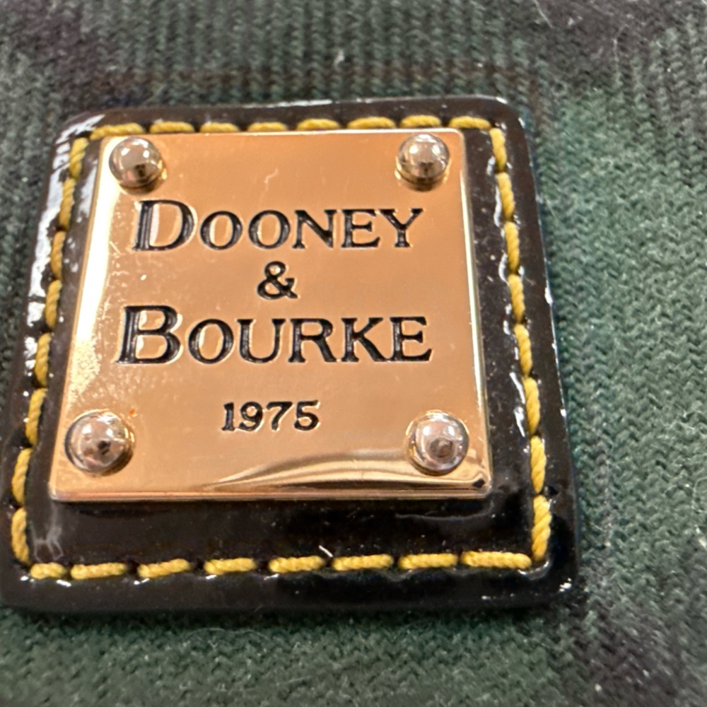 Dooney & Bourke Black and Green Plaid Wallet Tassel Zip - Picture 2 of 13